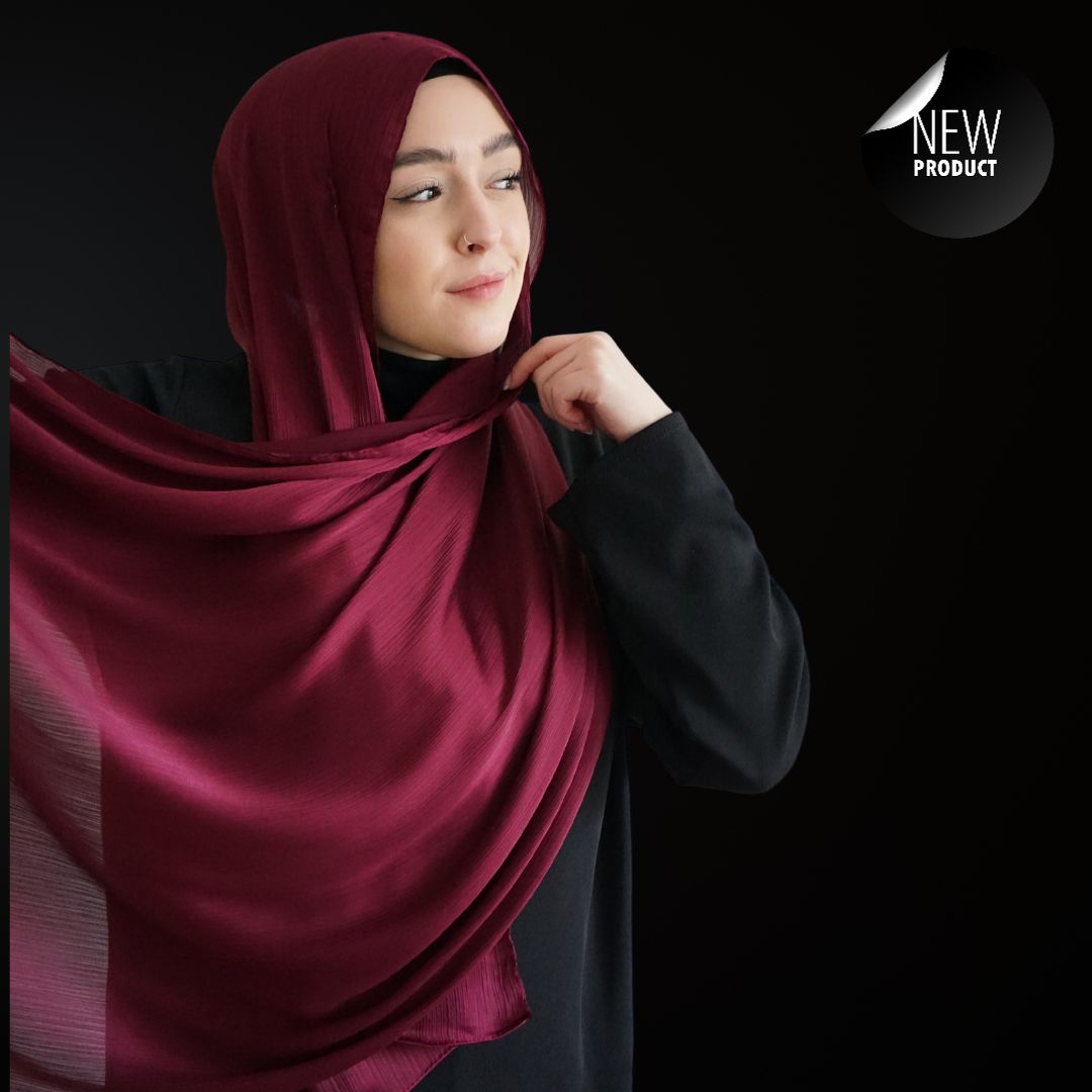 Crincle Krepp Shiny - Bordeaux