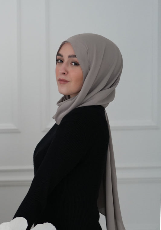 Luxus Krepp - Graugrün