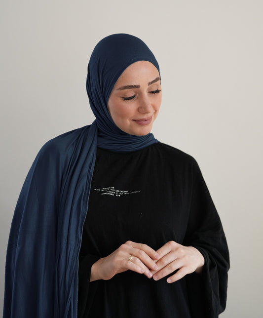 FERTIGHIJAB Cotton Jersey - Denim