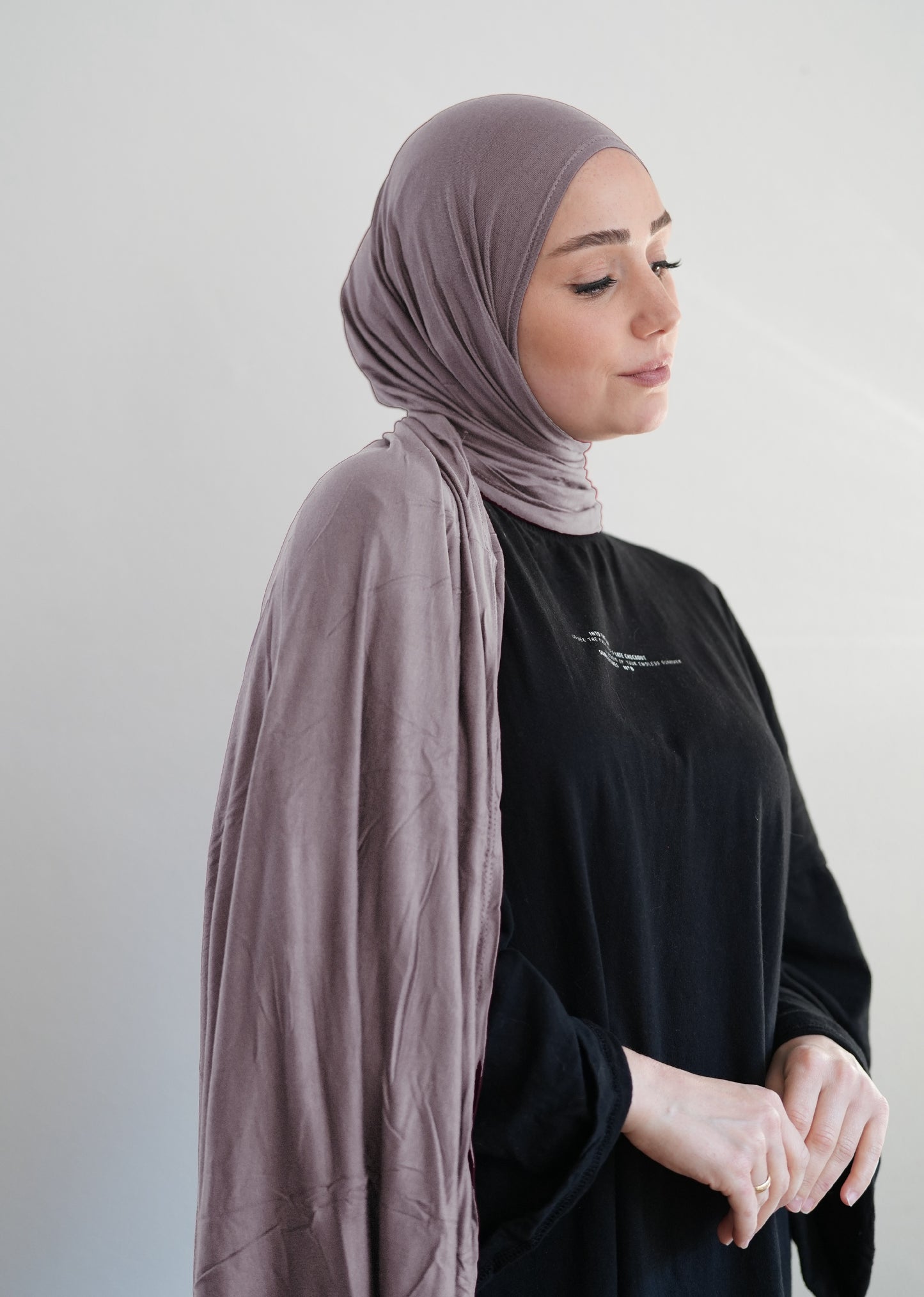 FERTIGHIJAB Cotton Jersey - Dunkelrosa