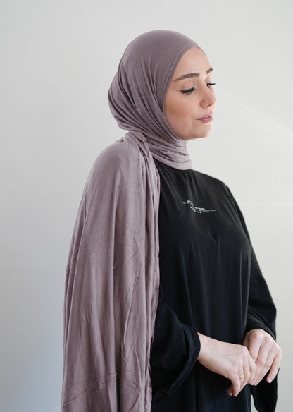 FERTIGHIJAB Cotton Jersey - Dunkelrosa