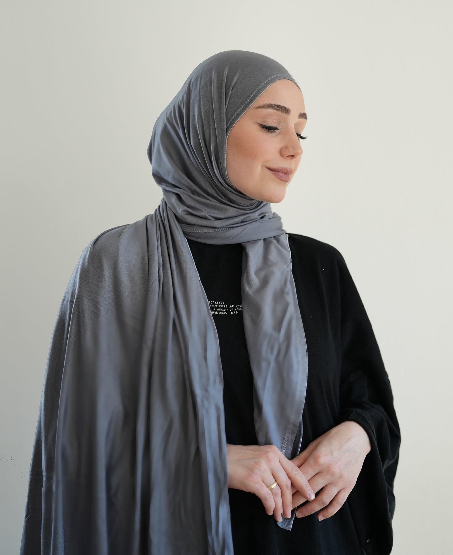 FERTIGHIJAB Cotton Jersey - Grau