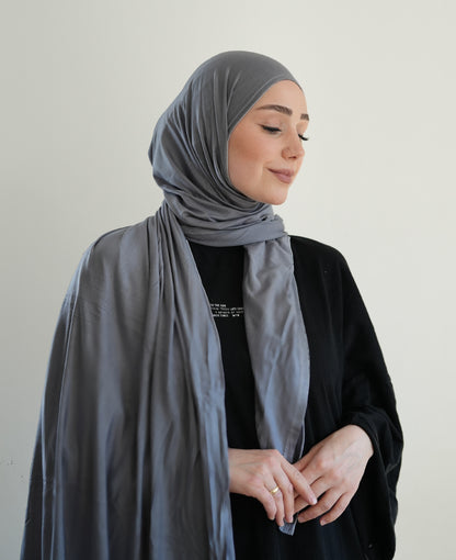 FERTIGHIJAB Cotton Jersey - Grau