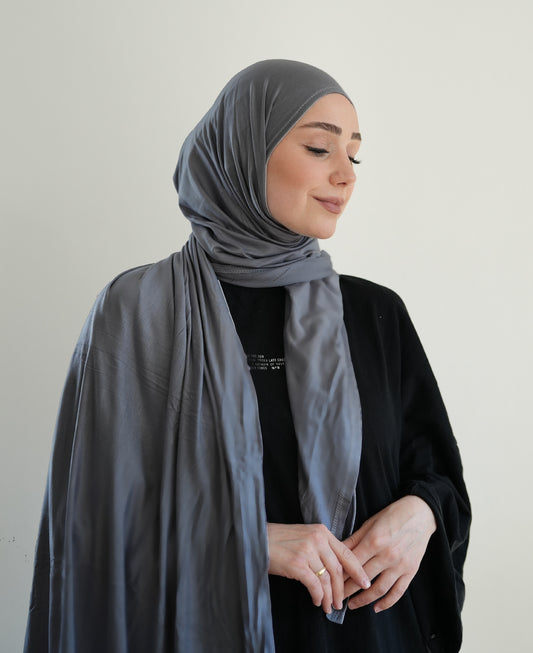 FERTIGHIJAB Cotton Jersey - Dunkelgrau