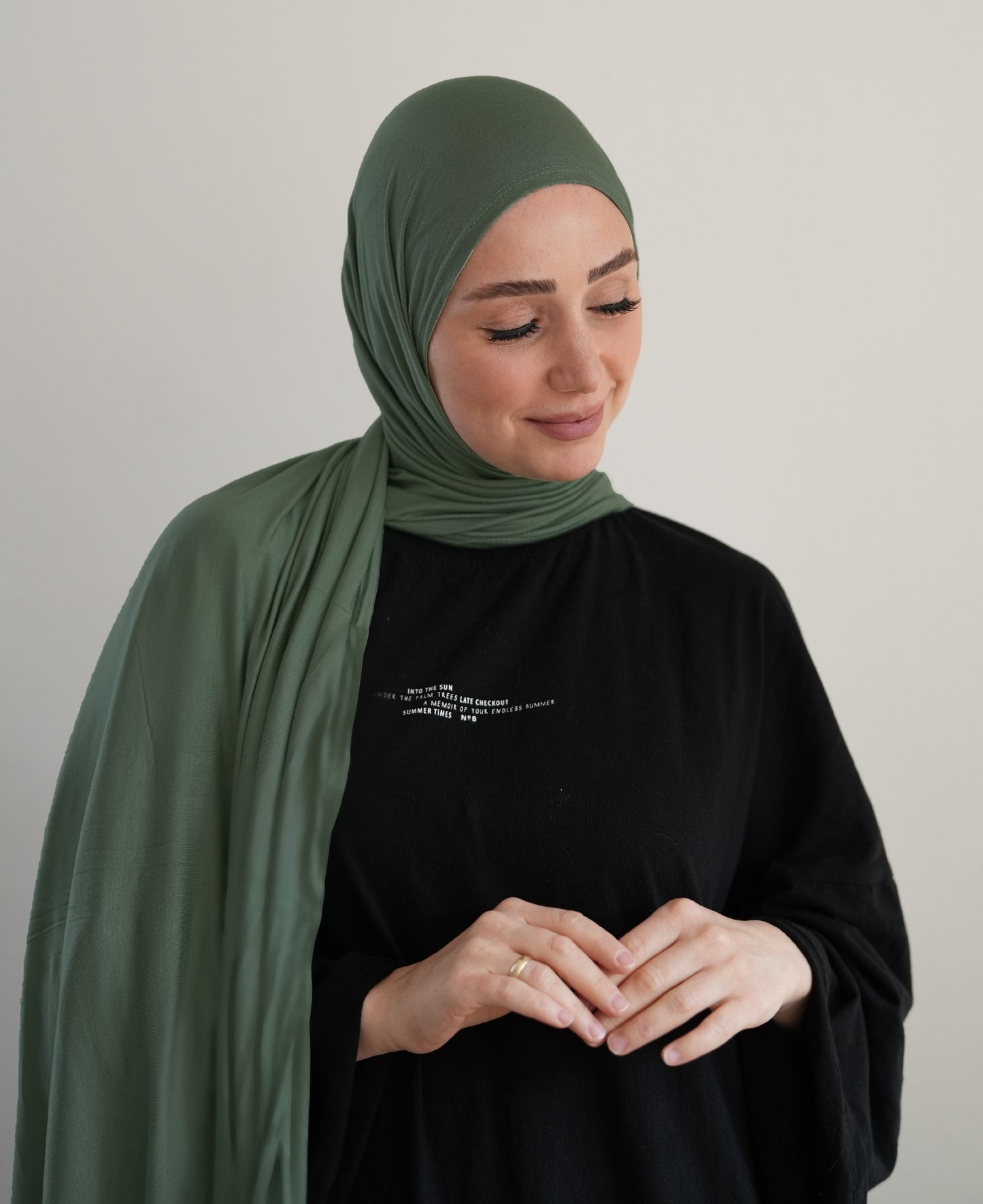 FERTIGHIJAB Cotton Jersey - Grün