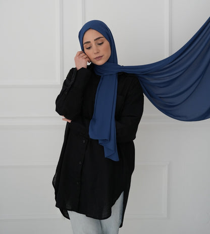 Luxus Krepp - Jeansblau