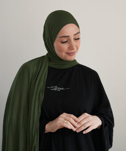 FERTIGHIJAB Cotton Jersey - Khaki