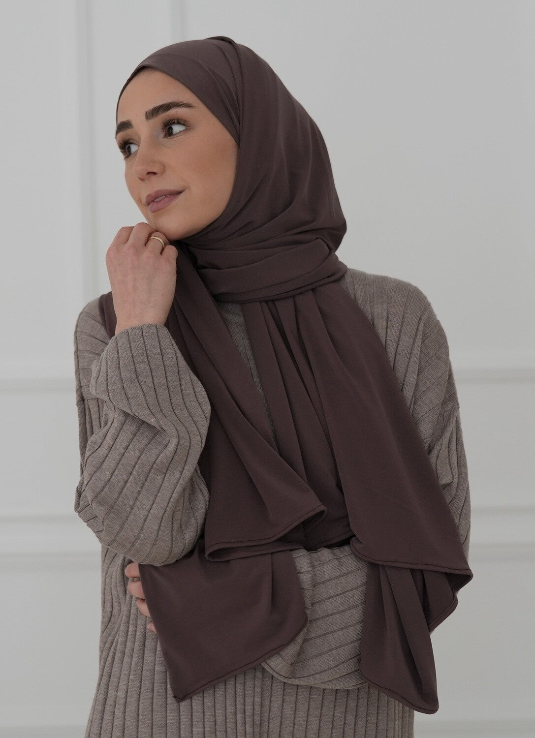 Premium Jersey - Graubraun