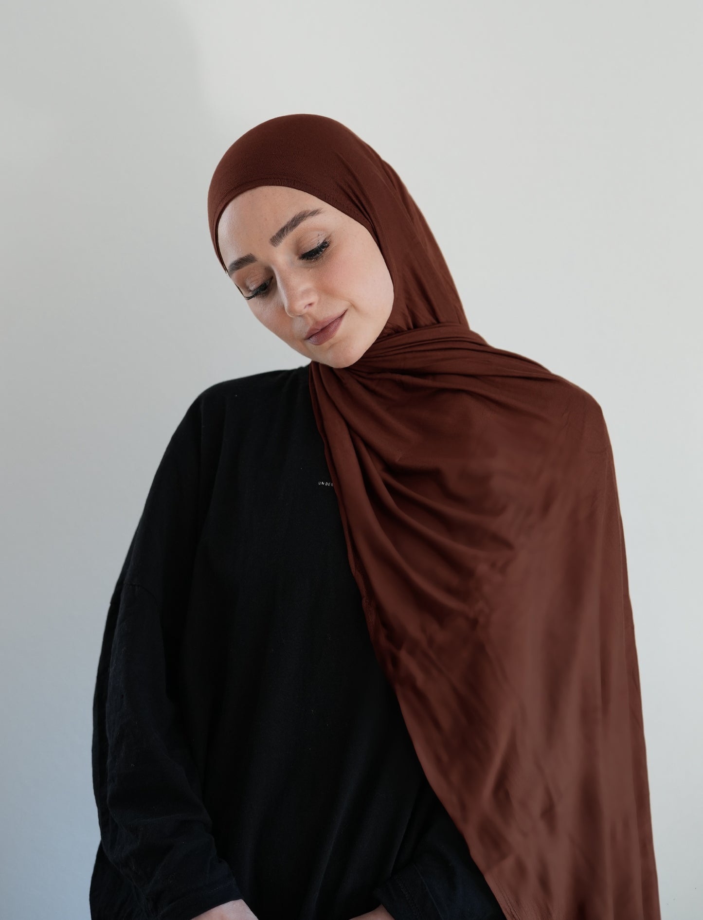 FERTIGHIJAB Cotton Jersey - Mokka