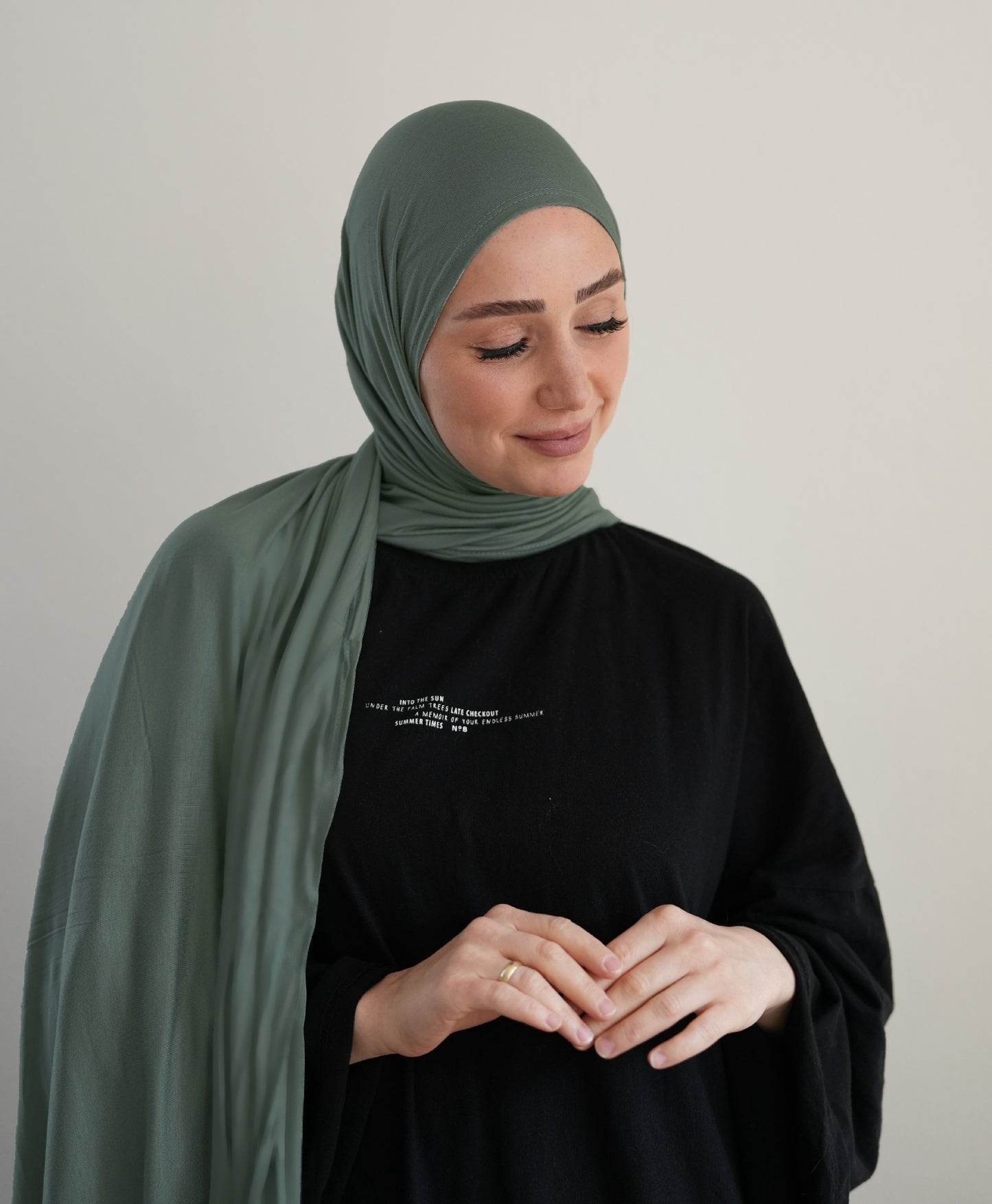 FERTIGHIJAB Cotton Jersey - Ocean