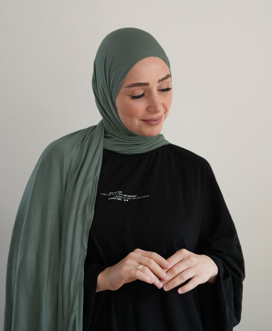 FERTIGHIJAB Cotton Jersey - Ocean