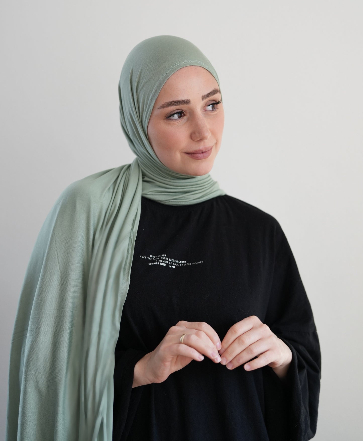 FERTIGHIJAB Cotton Jersey - Mint