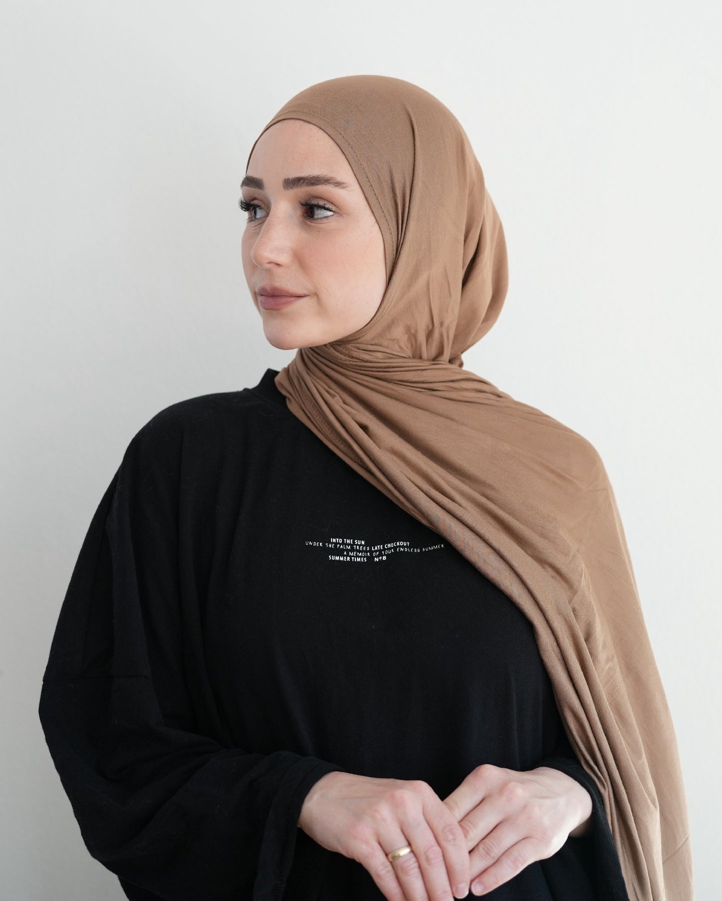 FERTIGHIJAB Cotton Jersey - Puder