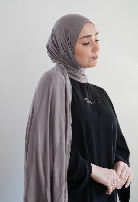 FERTIGHIJAB Cotton jersey - Rosenholz