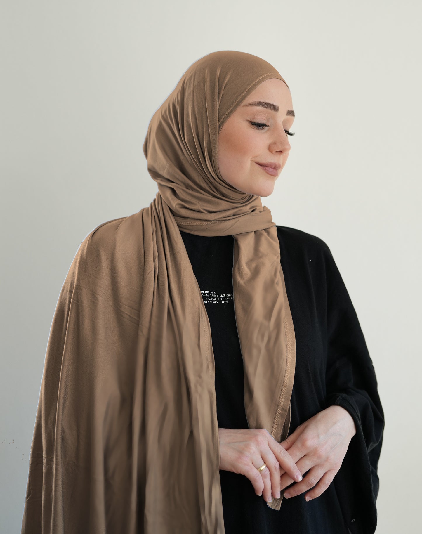 FERTIGHIJAB Cotton Jersey - Cappucino