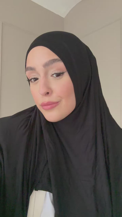 FERTIGHIJAB Cotton Jersey - Schwarz